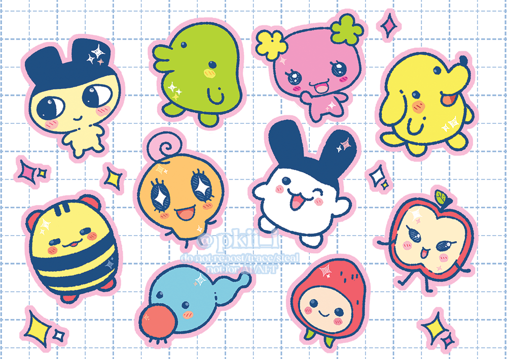 tamagotchi sticker sheet