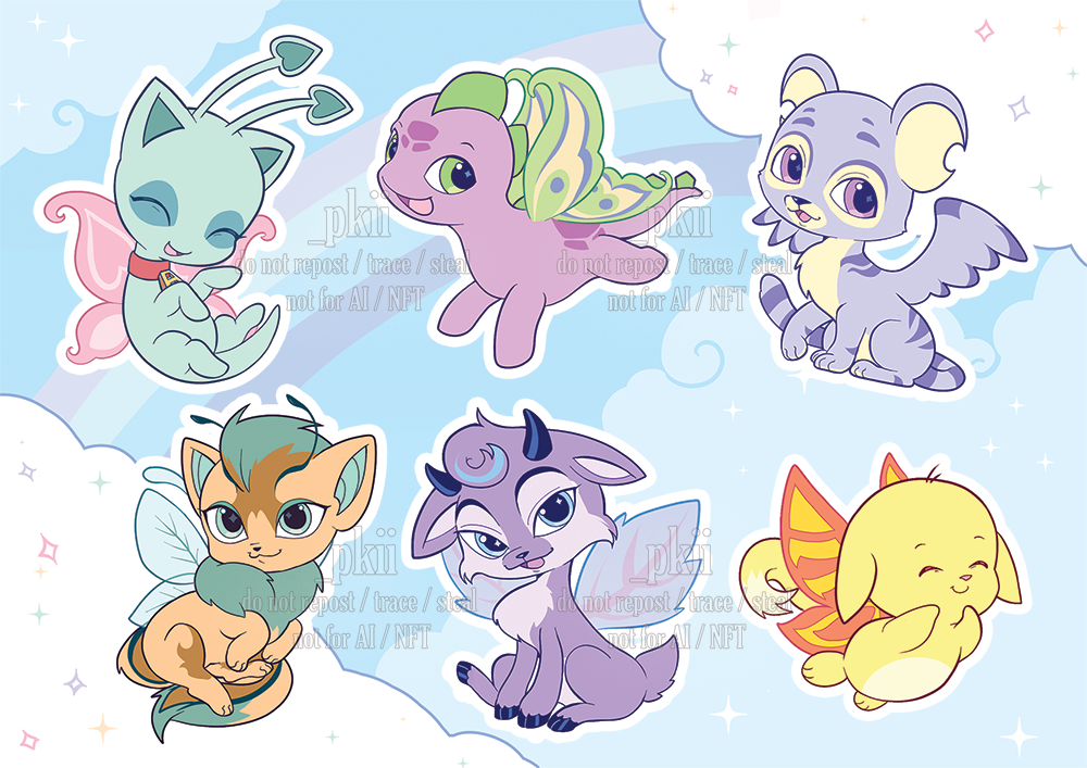 neopets sticker sheet