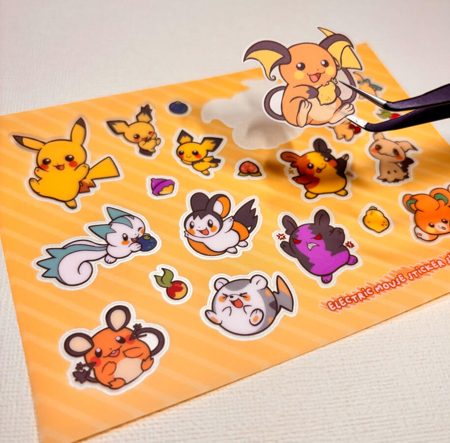 pikachu sticker sheet